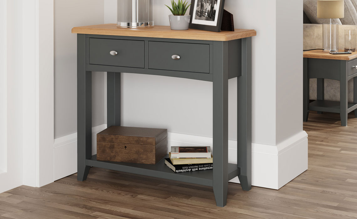 grey oak console