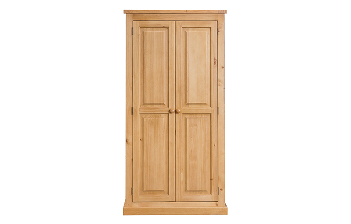 Wardrobes - Country Pine Double Full Hanging Wardrobe