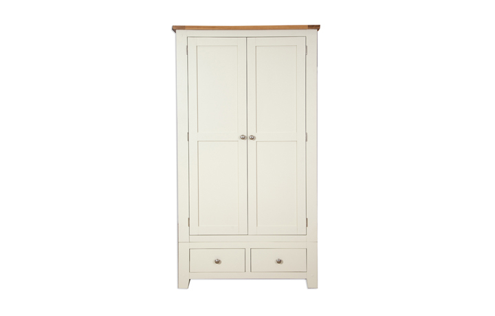 Wardrobes - Chelsworth Ivory Painted Double Wardrobe With Drawers