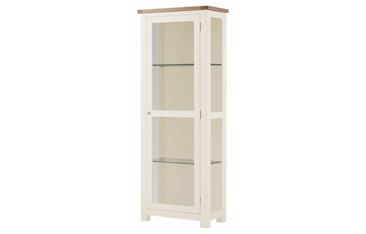 Display Cabinets - Pembroke White Painted Glazed Display Cabinet