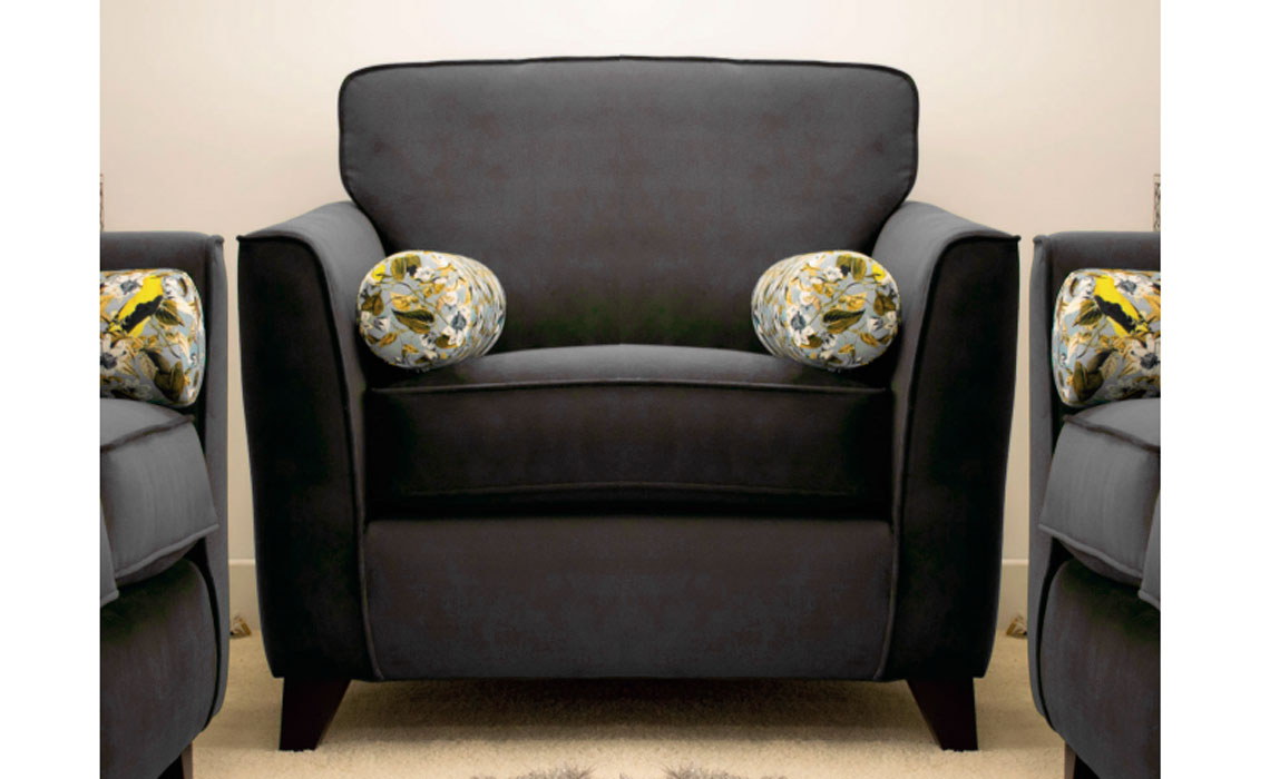 Clearance Furniture - Zinc Arm Chair (Green Fabric)