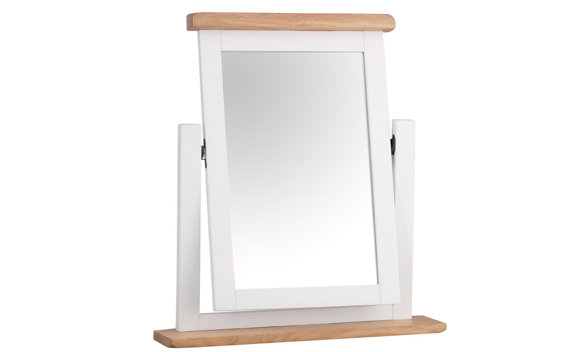 Ashley Painted White Trinket Mirror