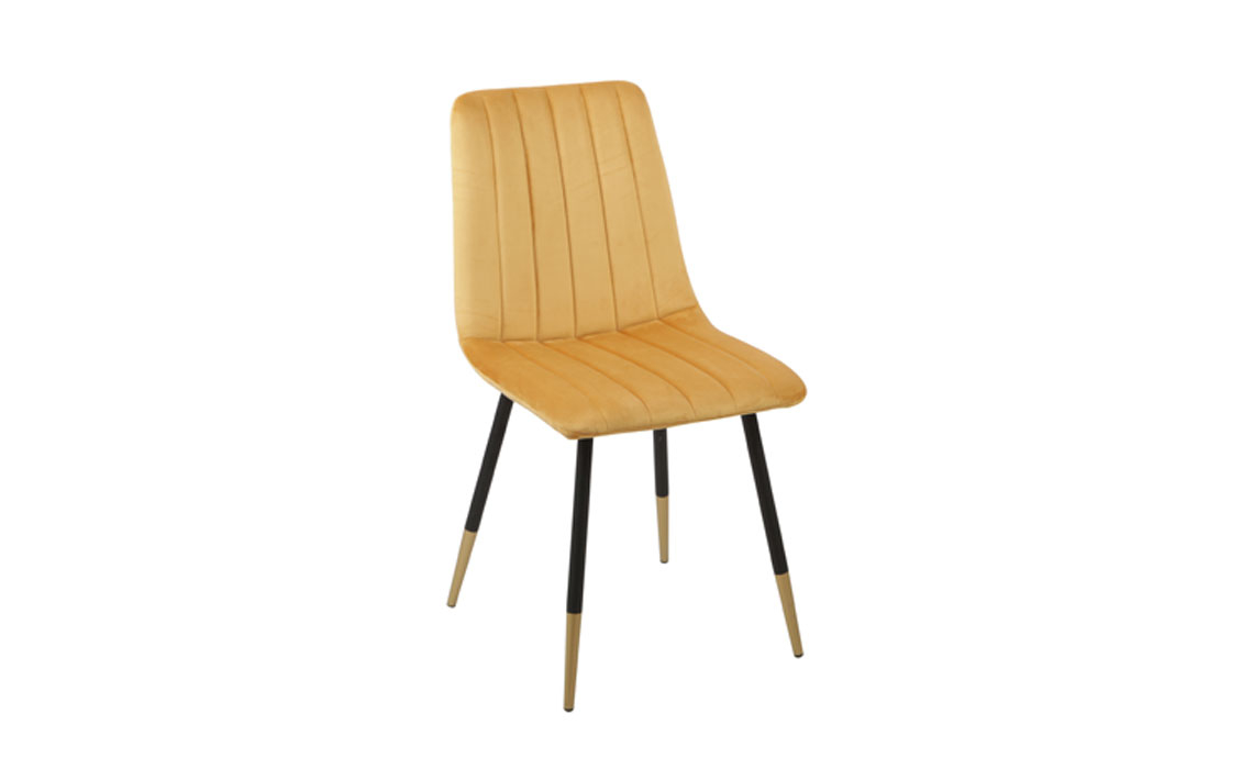 Lucca Upholstered Dining Chair Gold	