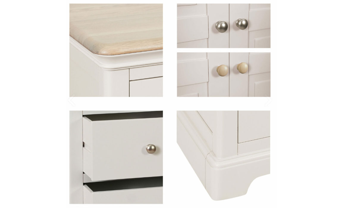 Melford Painted 3 Drawer Bedside 