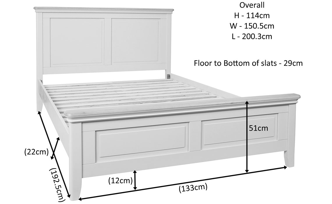 Melford Painted 4ft6 Double Bed Frame