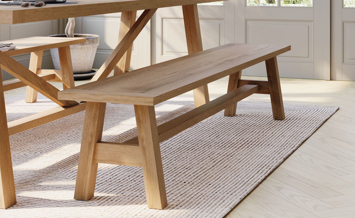 Bassano Oak 140cm Dining Bench