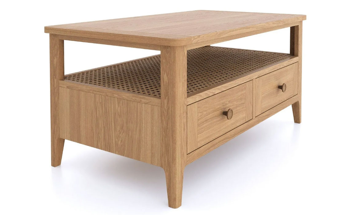 Stockholm Natural Oak 2 Drawer Coffee Table