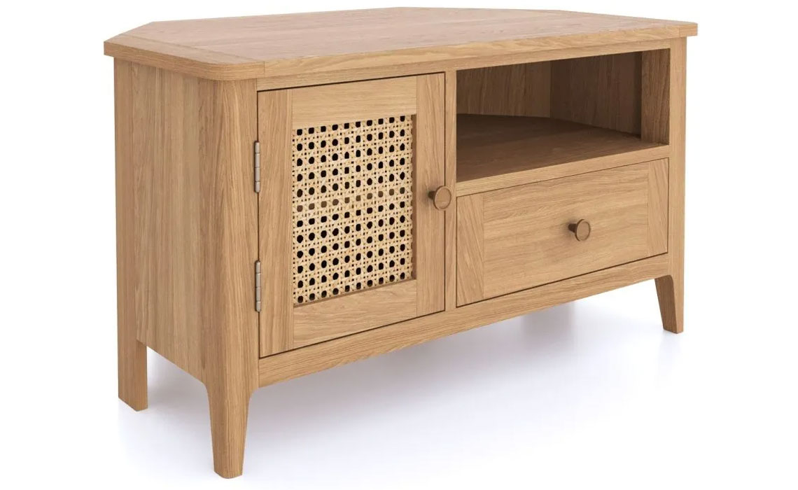 Stockholm Natural Oak Corner TV Unit