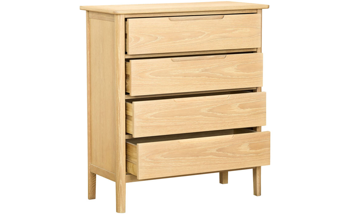 Birka Whitewash Oak 4 Drawer Chest