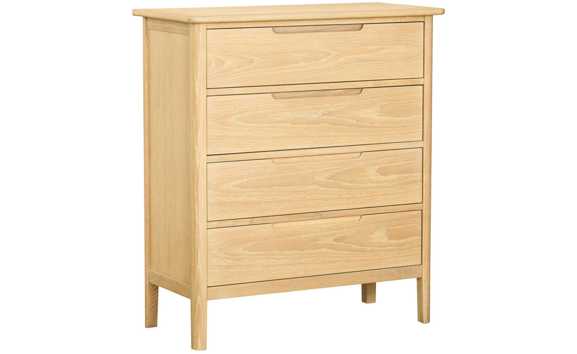 Birka Whitewash Oak 4 Drawer Chest