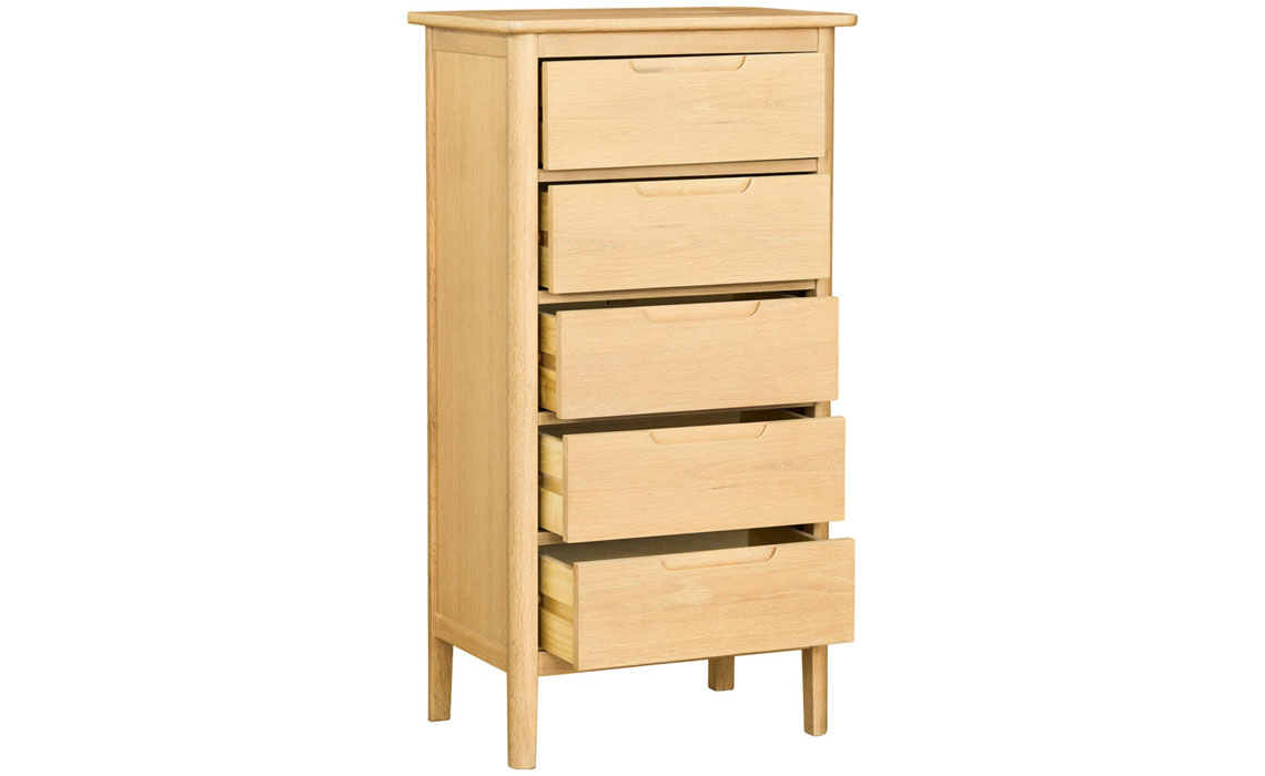 Birka  Oak 4 Drawer Wide Chest