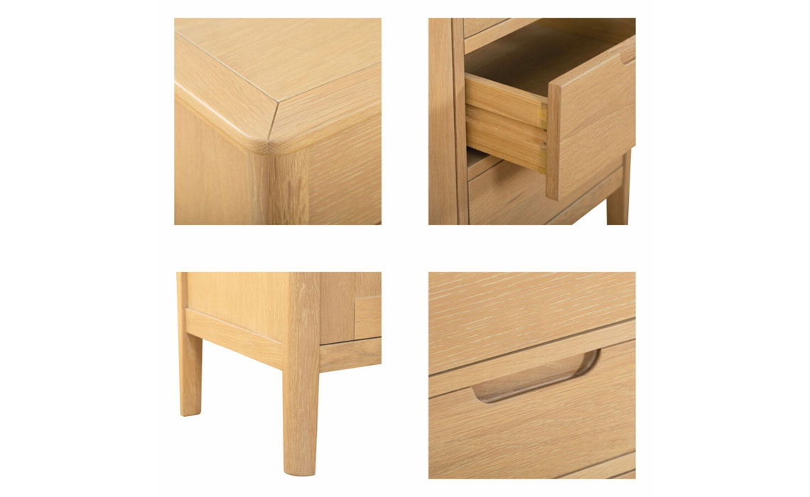 Birka  Oak 4 Drawer Wide Chest