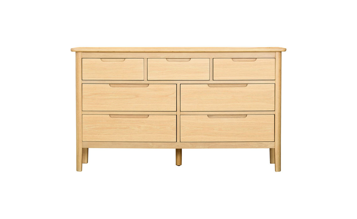 Birka Oak 3 over 4 Drawer Chest