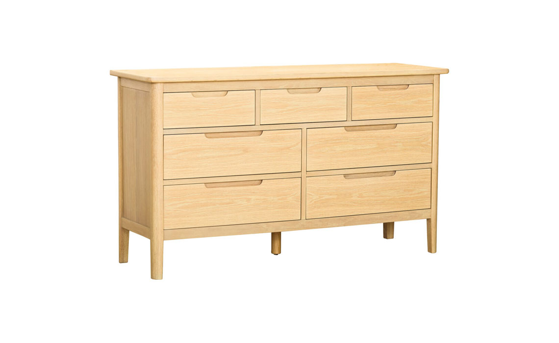 Birka Oak 3 over 4 Drawer Chest