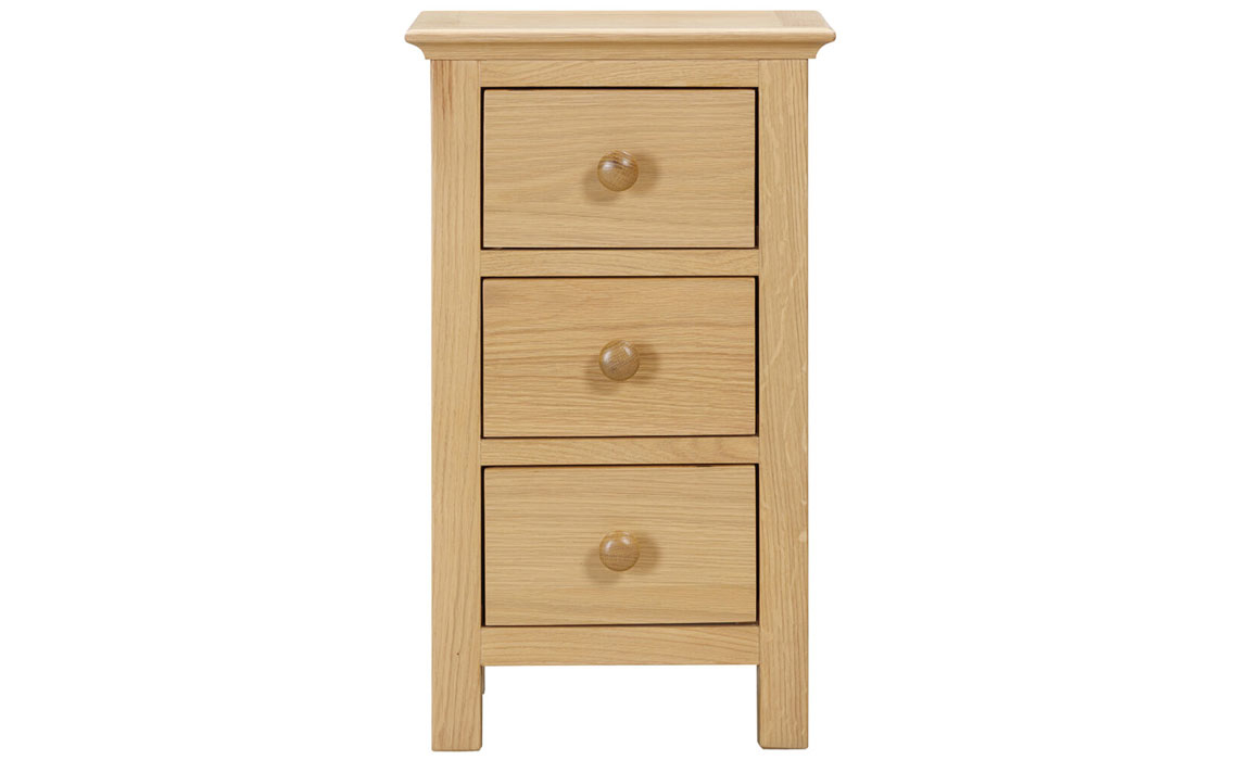 Morland Oak 3 Drawer Bedside