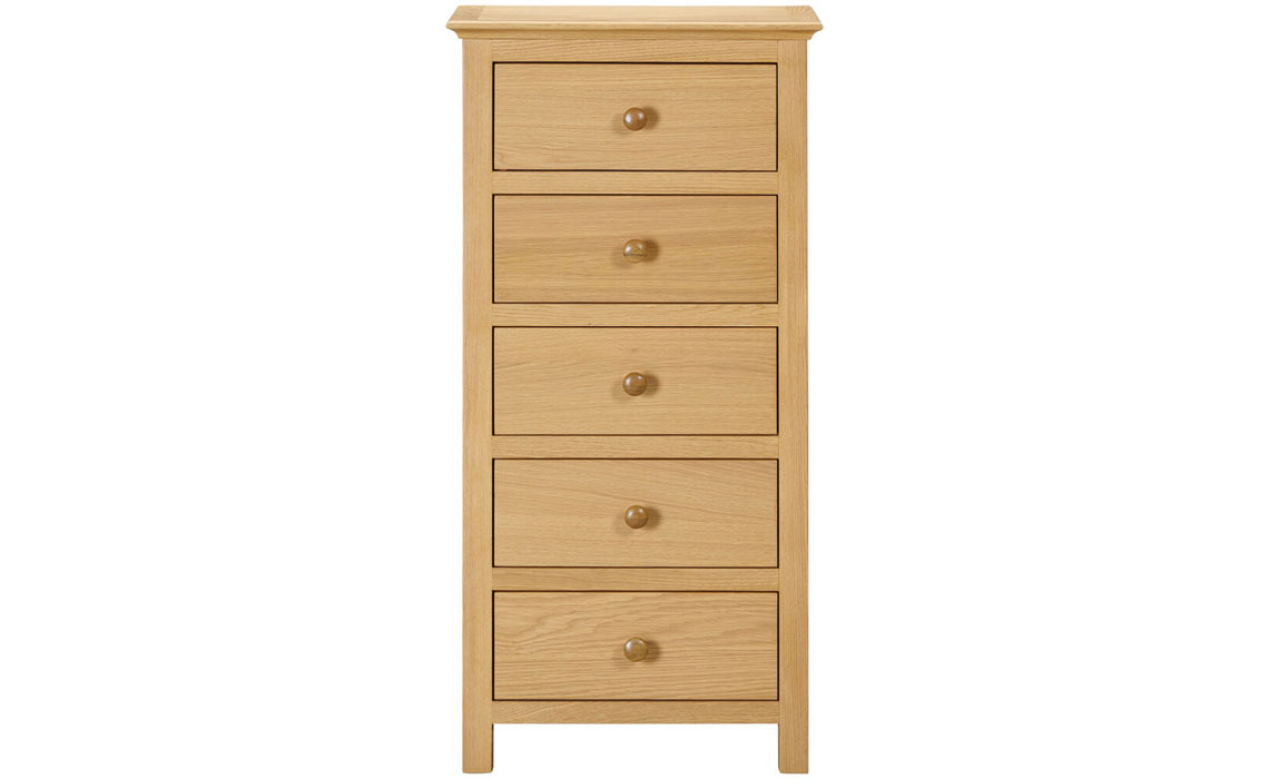 Morland Oak 5 Drawer Wellington