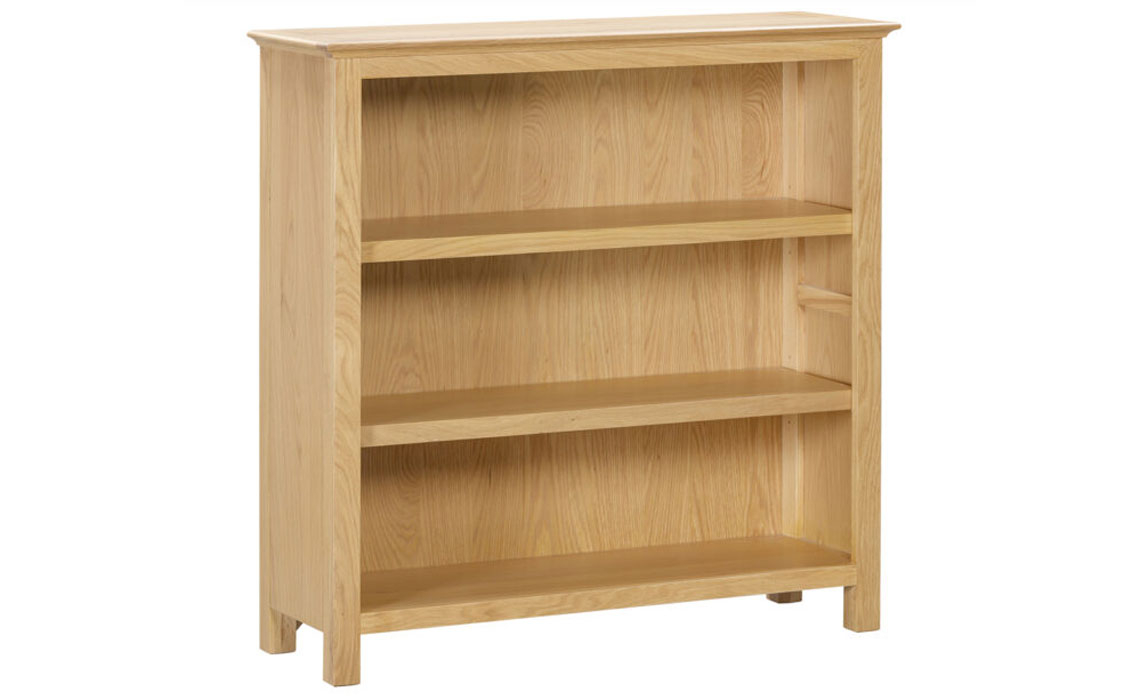 Morland Oak Small Wide Bookcase