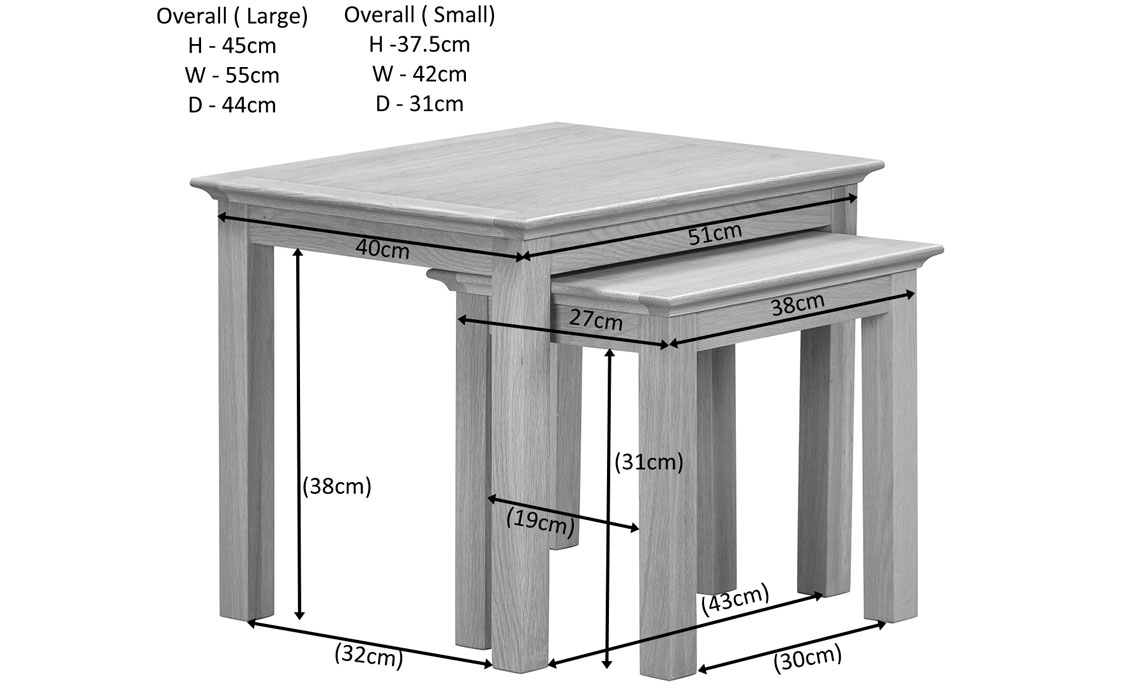 Morland Oak Nest Of 2 Tables
