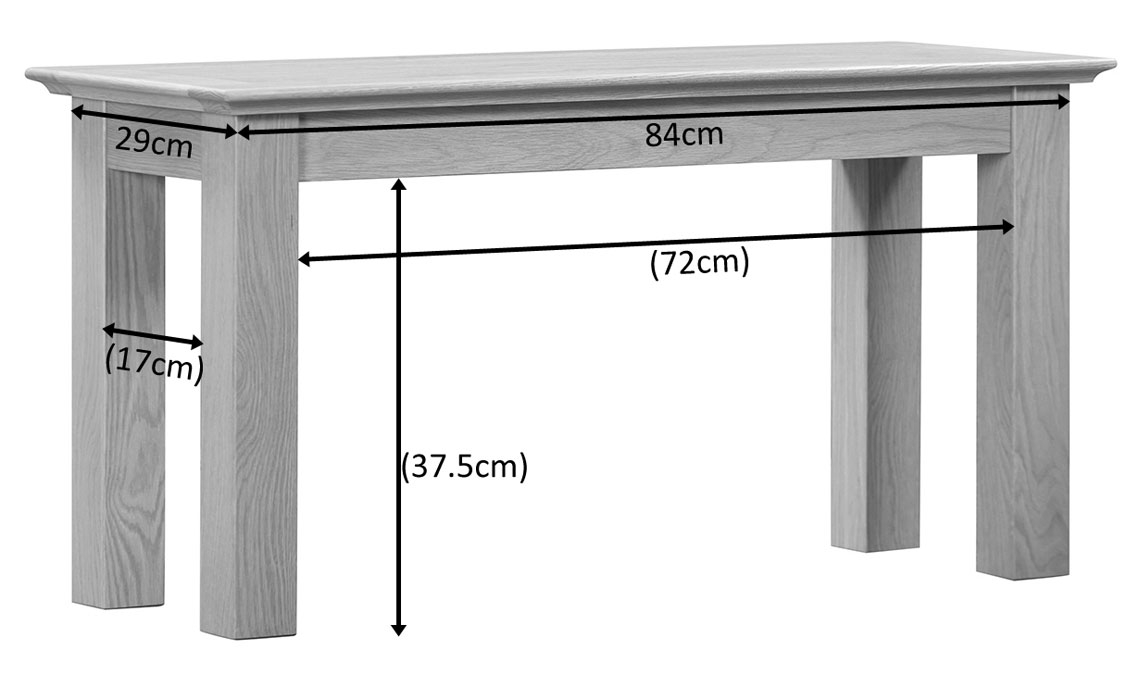 Morland Oak 90cm Bench