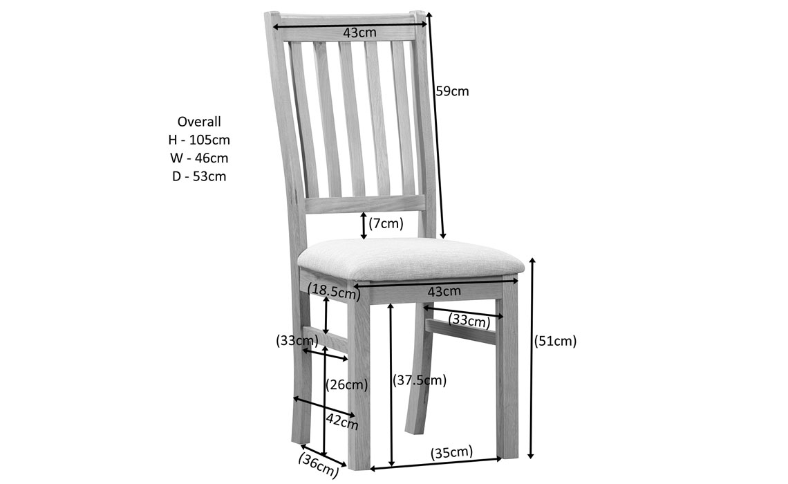 Morland Oak Slatted Dining Chair