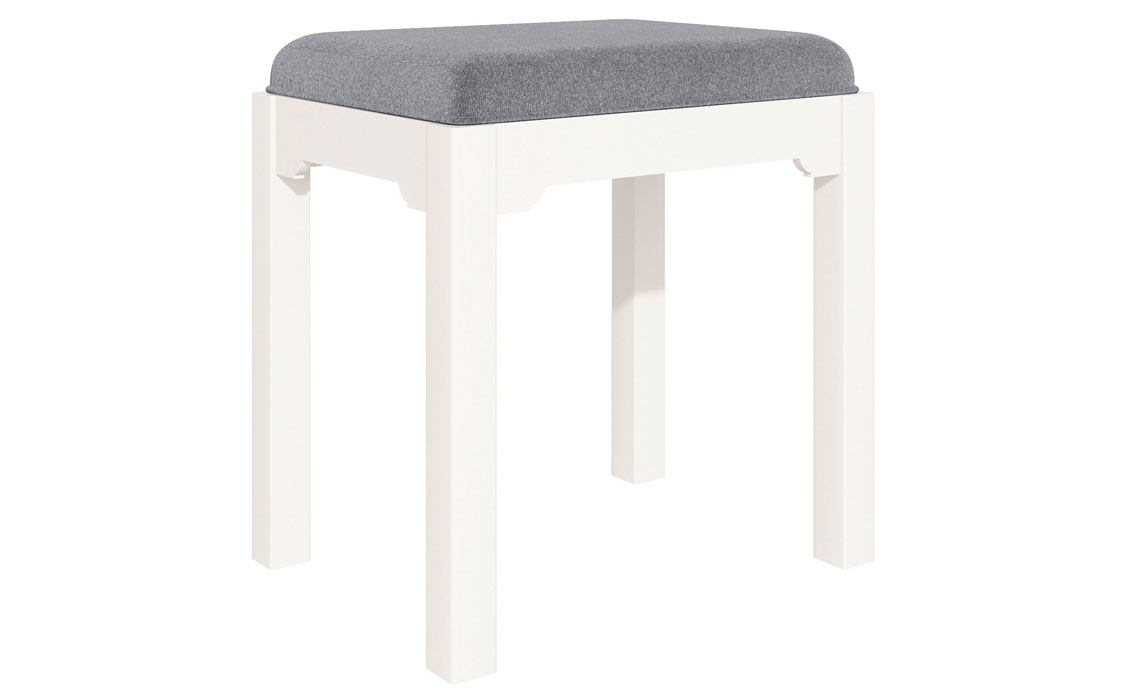 Portland White Dressing Stool