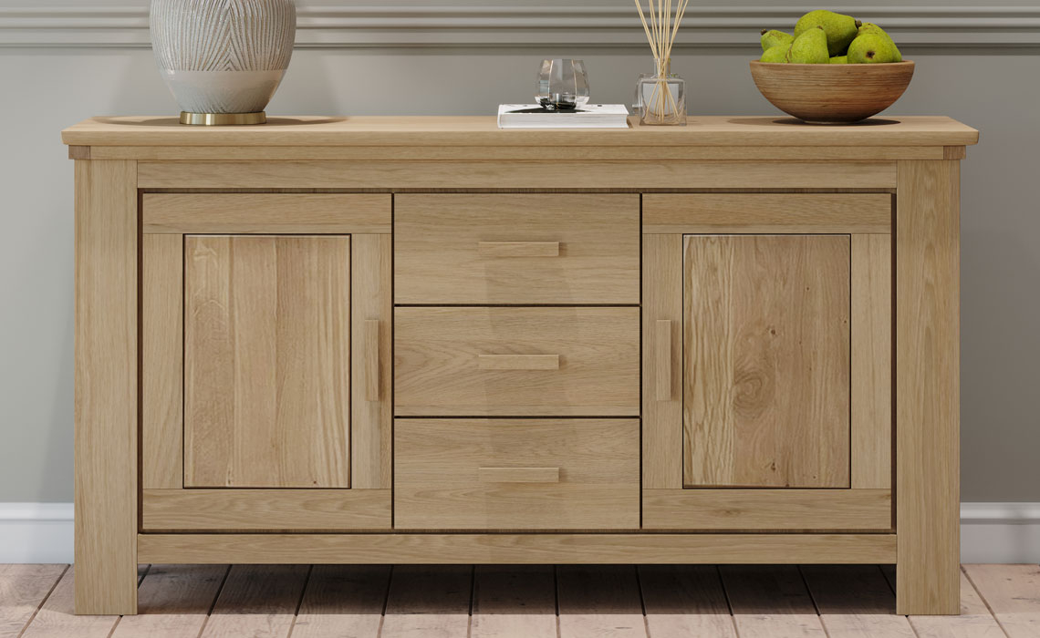 Saronno Oak 2 Door 3 Drawer Sideboard