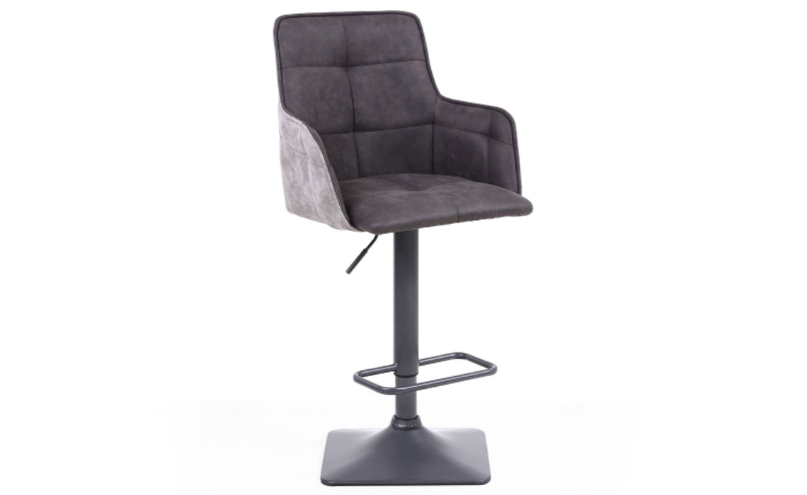 Monaco Suede Effect Dark Grey Bar Stool