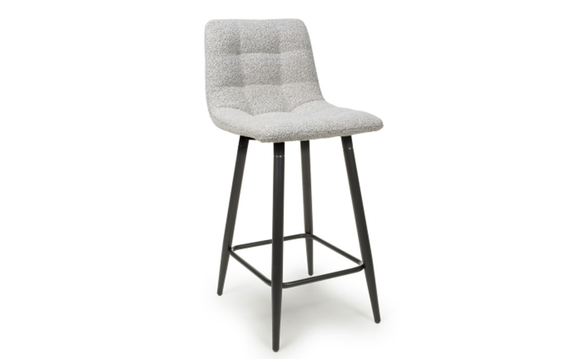 Alto Boucle Smoke Grey Bar Stool