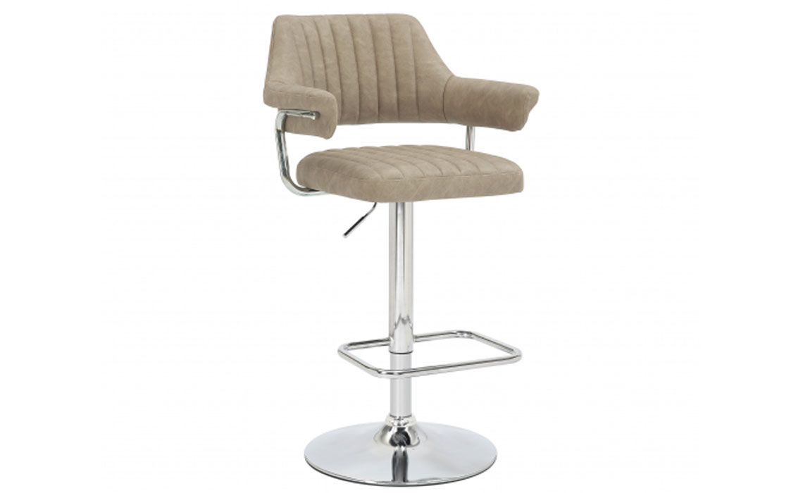 Cortex Leather Effect Bar Stool - Mink