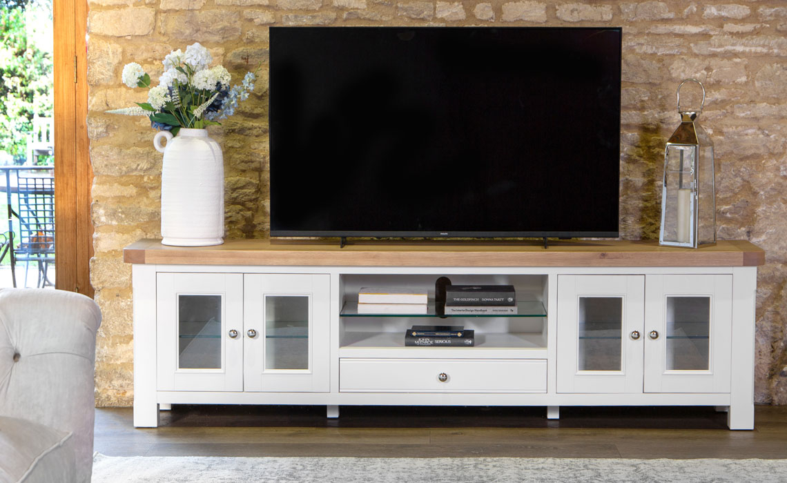 Cheshire White Painted Extra Large TV Unit