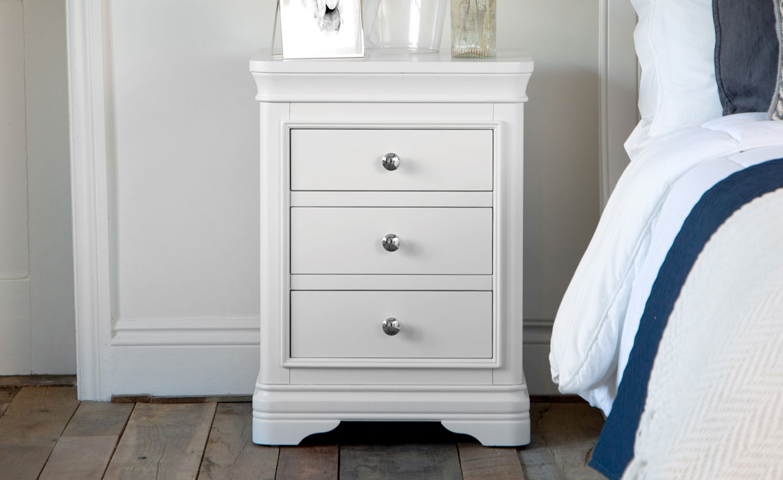 Chantilly White Painted Large Bedside