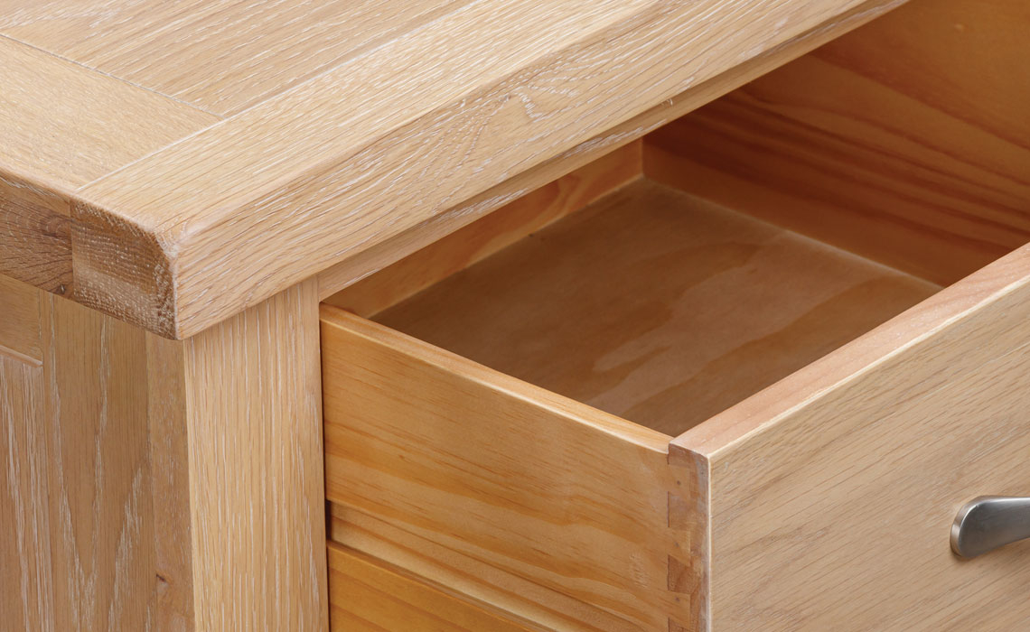 Berkley Whitewash Oak Coffee Table With Drawers