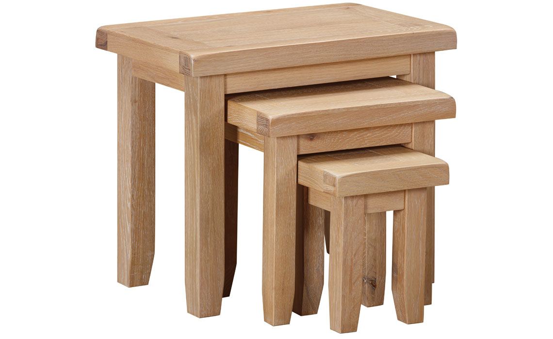 Berkley Whitewash Oak Nest of Tables