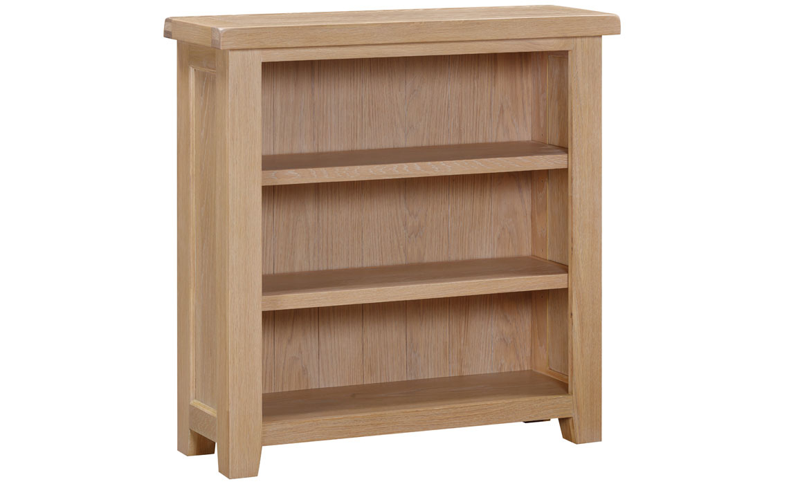 Berkley Whitewash Oak Low Wide Bookcase