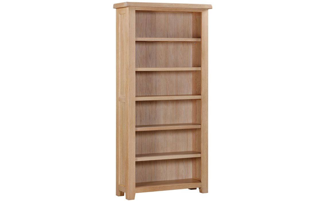 Berkley Whitewash Oak Tall Wide Bookcase