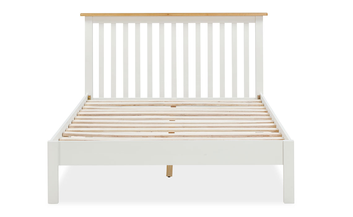 Olsen White Painted Oak 4ft6 Double Bed Frame