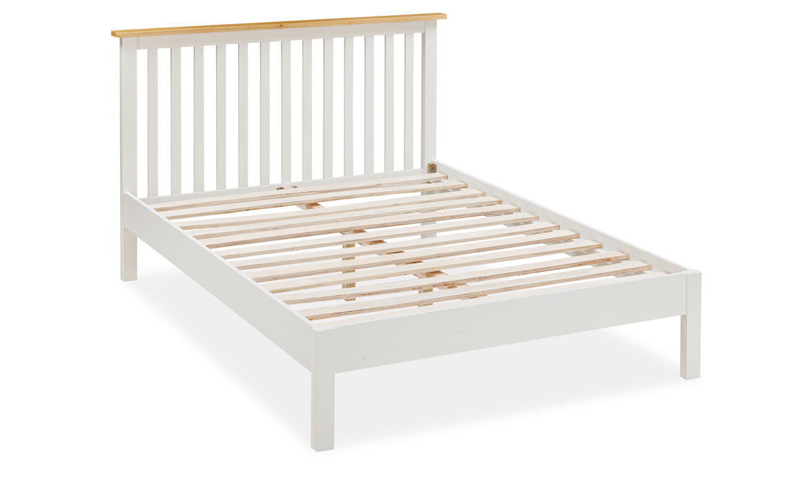 Olsen White Painted Oak 4ft6 Double Bed Frame