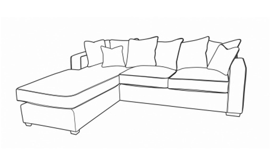 San Francisco Chaise Corner Sofa Pillow Or Standard Back