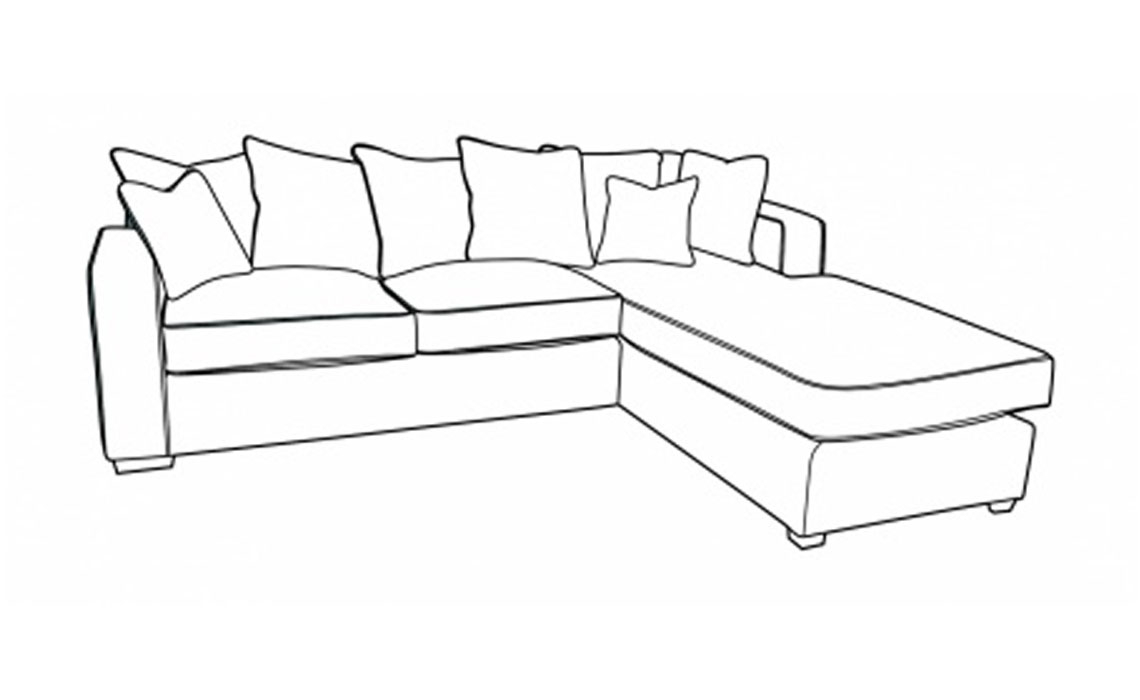 San Francisco Chaise Corner Sofa Pillow Or Standard Back