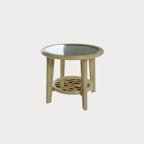 Dingley 50cm Top Glass Round Side Table