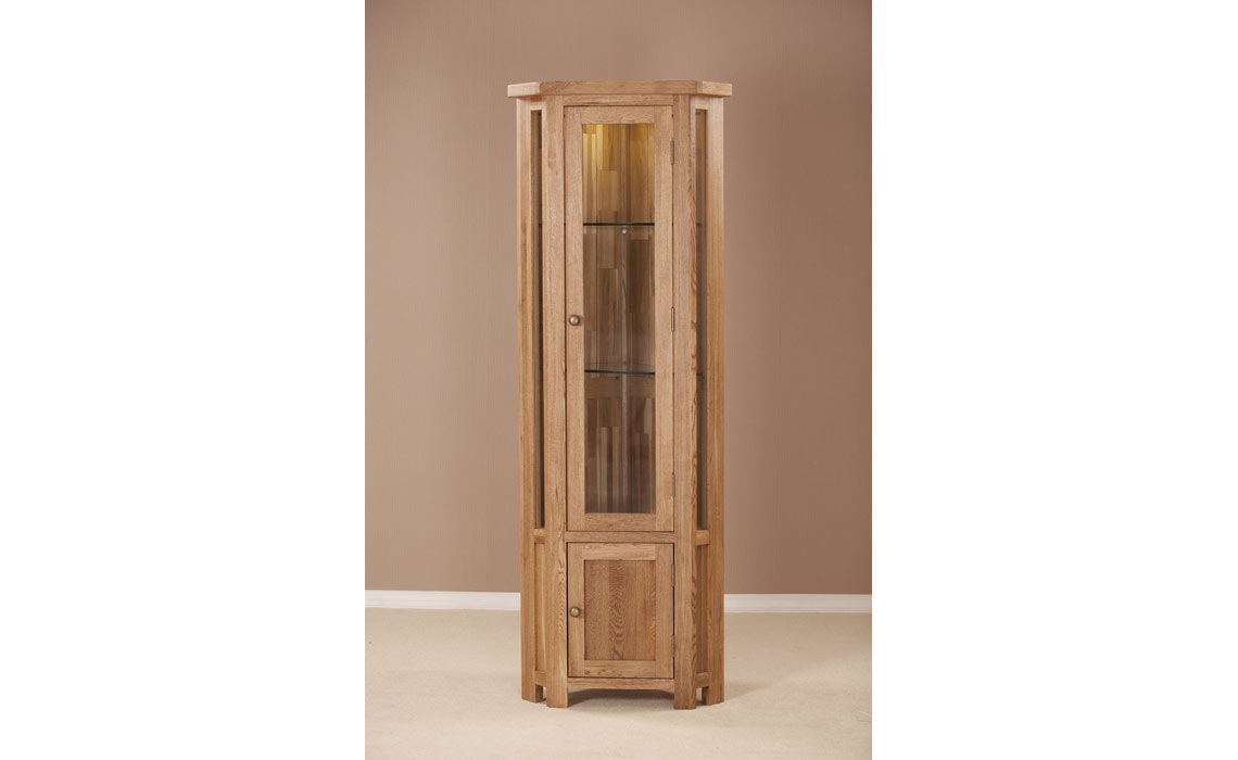 Framlingham Solid Oak Corner Display Cabinet