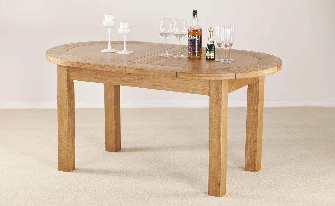 Framlingham Solid Oak Large D-End Extending Table