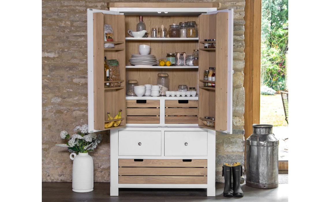 Cheshire White Painted Double Larder Unit 