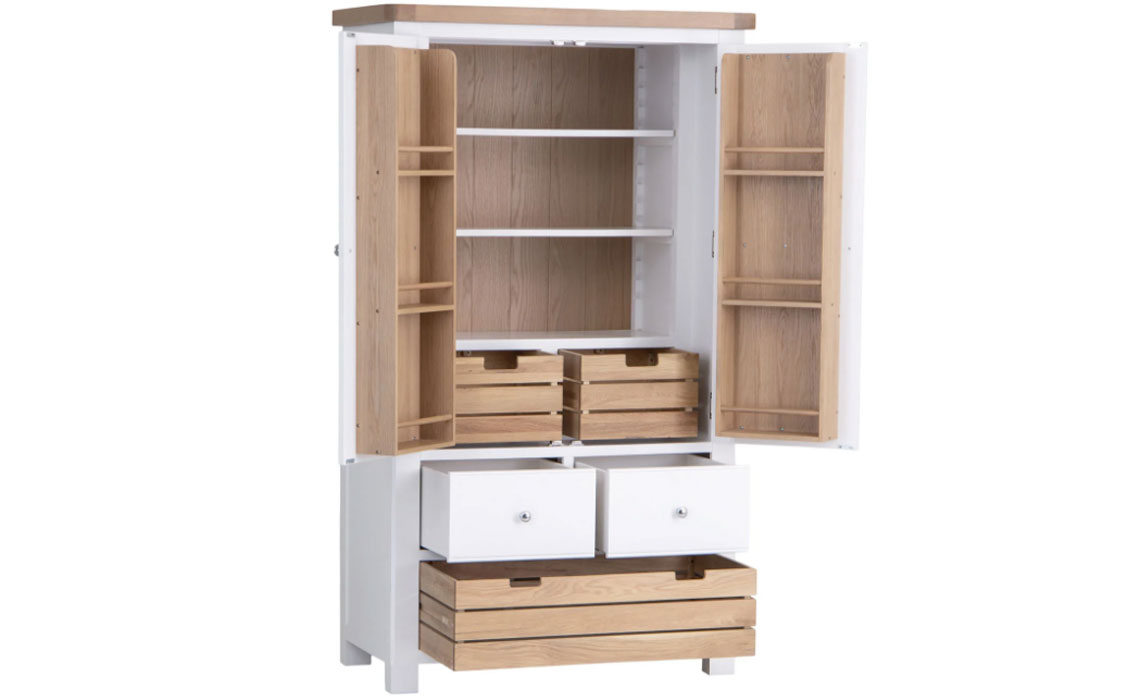 Cheshire White Painted Double Larder Unit 