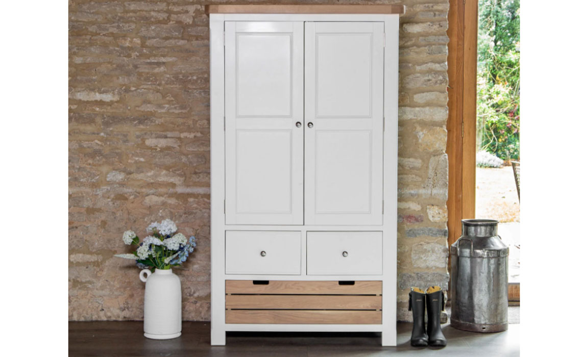 Cheshire White Painted Double Larder Unit 