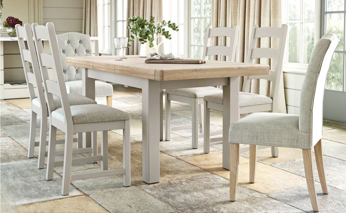 Clovelly Stone Grey Small Extending Dining Table