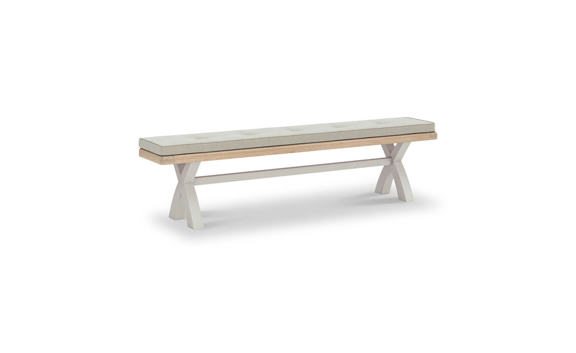 Clovelly Stone Grey Cross Bench 200cm