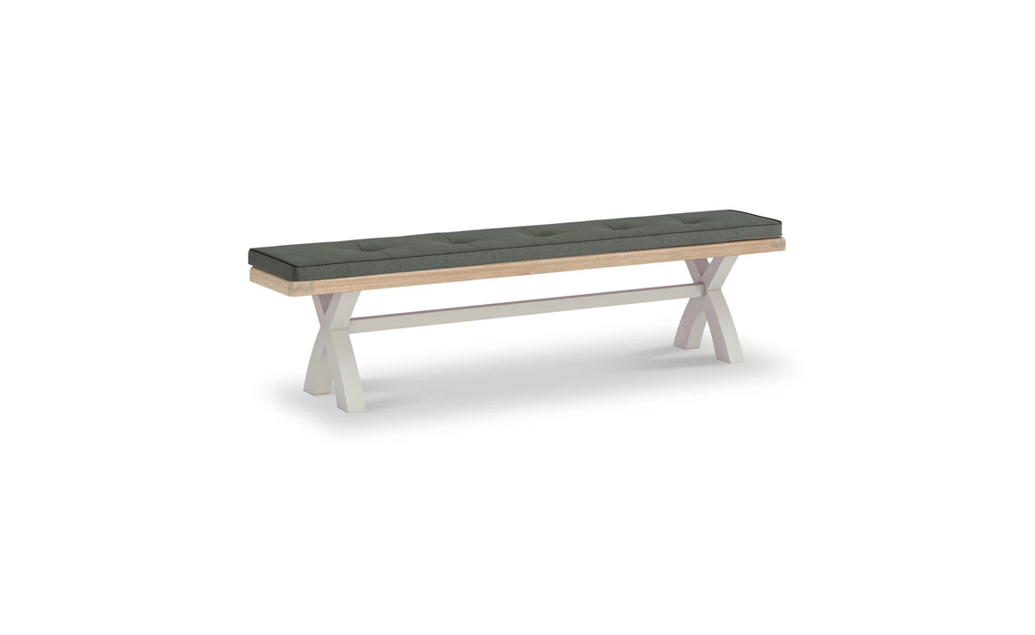 Clovelly Stone Grey Cross Bench 200cm