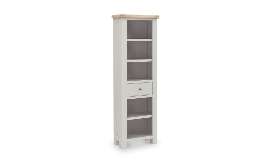 Clovelly Stone Grey Slim Bookcase