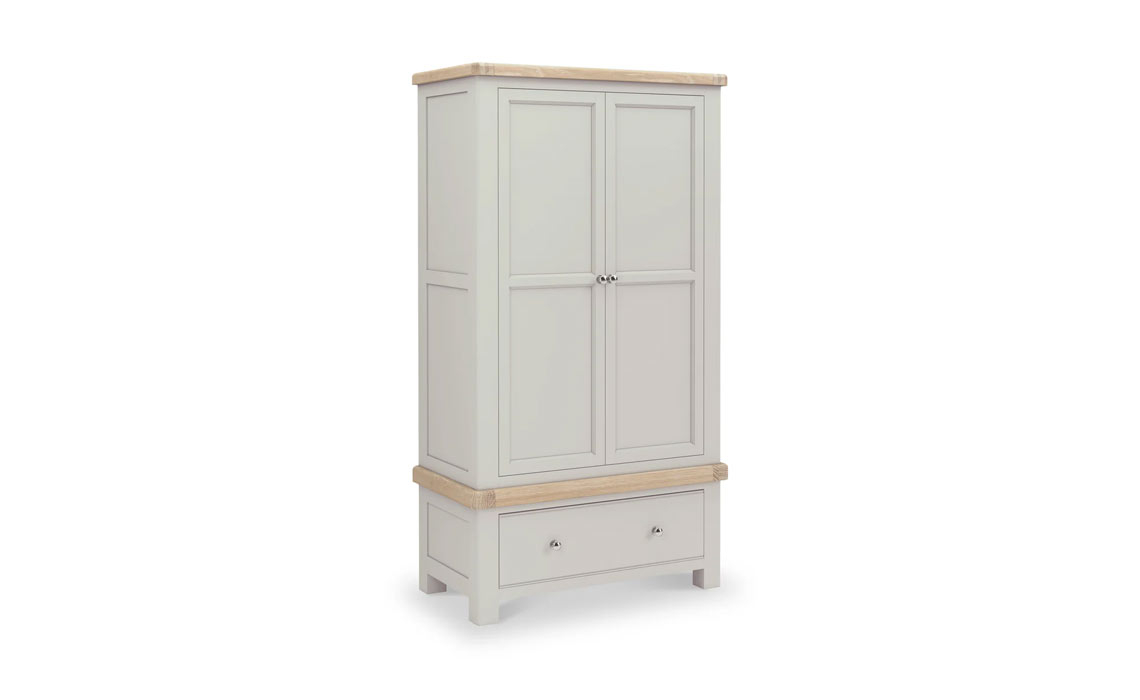 Clovelly Stone Grey Painted Gents Wardrobe